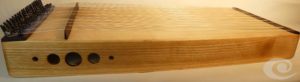Monochord Monocorp Monocordio Ash wood, clear color, five round holes, iron top bridge, amethyst. body monochord. Almond wood tops.